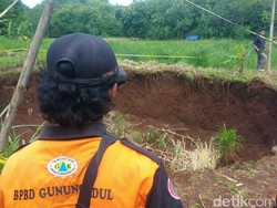 Video: Lubang Raksasa di Ladang Hebohkan Warga Gunungkidul