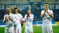 Bayern selalu lolos ke semifinal DFB-Pokal dalam sembilan musim terakhir. Mereka kini tinggal menunggu lawan di babak empat besar. Foto: Leon Kuegeler/Reuters