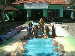 Kreatif! Halaman Kantor Kecamatan di Bantul Ini Dilukis 3D Kreatif! Halaman Kantor Kecamatan di Bantul Ini Dilukis 3D