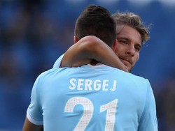 Di Italia, Lazio memiliki trio Ciro Immobile, Sergej Milinkovic-Savic, dan Luis Alberto yang total mencetak 39 gol. Secara berurutan mereka sudah mencetak 22 gol, 9 gol, dan 8 gol musim ini. (Foto: Paolo Bruno/Getty Images)