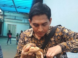 Takut Telat, Lucky Hakim Naik Ojek dan Bawa Ular dengan Tas Selempang