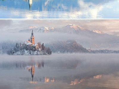 Fotografi Keren Kota dan Desa Before-After Hujan Salju