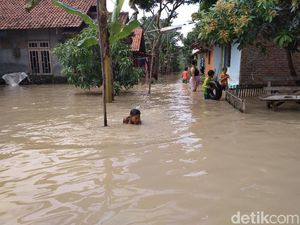 Ratusan Rumah di Dua Desa Gunungjati Cirebon Terendam Banjir