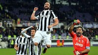 Kemenangan atas Fiorentina jadi modal bagus bagi Juve sebelum melawan Tottenham Hotspur di babak 16 besar Liga Champions pada tengah pekan depan. Foto: Gabriele Maltinti/Getty Images