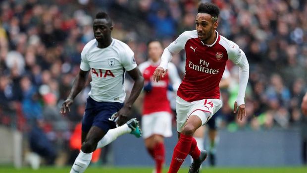 Striker Pierre-Emerick Aubameyang tidak berkutik di lini depan Arsenal pada babak kedua.