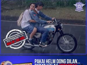 Polisi: Pakai Helm Dong Dilan