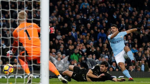 Aguero Empat Gol, City Bantai Leicester 5-1