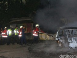 Korsleting, Mobil Muat Premium Ludes Terbakar