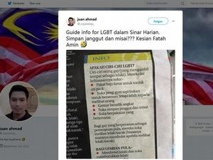 Bikin Daftar Ciri-ciri Gay dan Lesbian, Harian Malaysia Dikecam Warganet