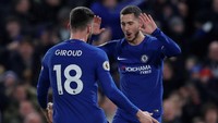 Kepercayaan Antonio Conte itu dibayar Giroud dengan membuat assist untuk gol pertama Chelsea yang dicetak oleh Eden Hazard di menit ke-25. (Foto: Andrew Couldridge/Action Images via Reuters)