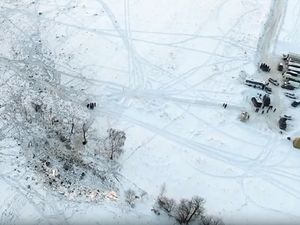 Penampakan dari Udara Lokasi Jatuhnya Pesawat Rusia