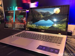 Penampakan Swift 3, Notebook Acer Berkekuatan Ryzen
