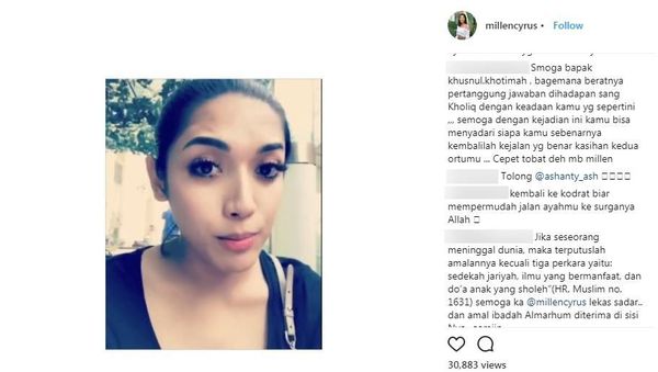 Ungkapan Duka dan Doa Netizen untuk Millendaru