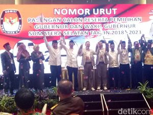 Usai Undian Nomor Urut, 4 Paslon Pilgub Sumsel Diarak Keliling Kota