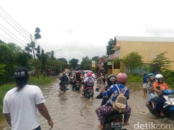 Jalan Tanjungkarang Tergenang Banjir, Akses Kudus-Grobogan Terhambat