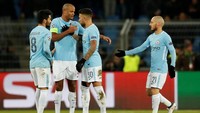 Skor pada akhirnya tak berubah hingga akhir laga. City menang telak 4-0. Foto: Denis Balibouse/Reuters