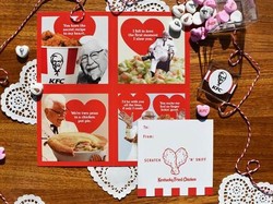 Hmm... Kartu Romantis Valentine Ini Menebarkan Aroma Ayam Goreng KFC!