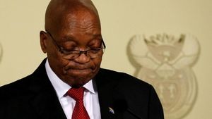Momen Presiden Afsel Jacob Zuma Umumkan Pengunduran Diri