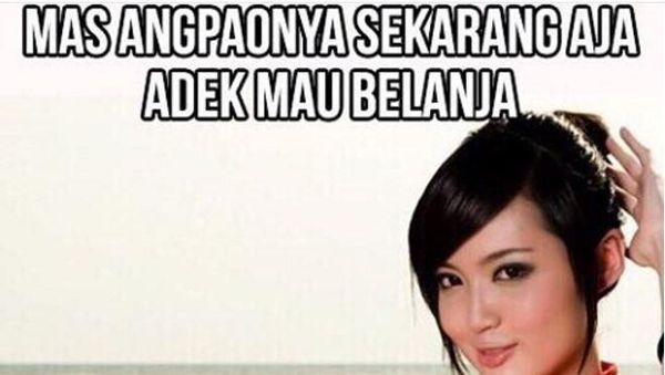Meme Angpau yang Bikin Senyum-senyum Sendiri