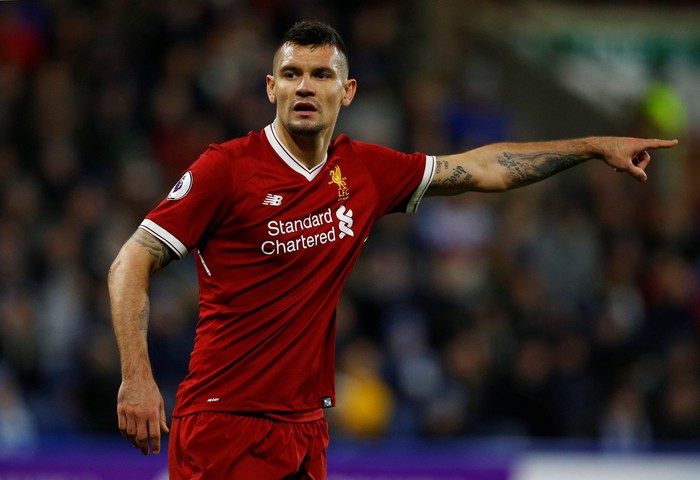 Soccer Football - Premier League - Huddersfield Town vs Liverpool - John Smith’s Stadium, Huddersfield, Britain - January 30, 2018   Liverpools Dejan Lovren           REUTERS/Phil Noble    EDITORIAL USE ONLY. No use with unauthorized audio, video, data, fixture lists, club/league logos or 