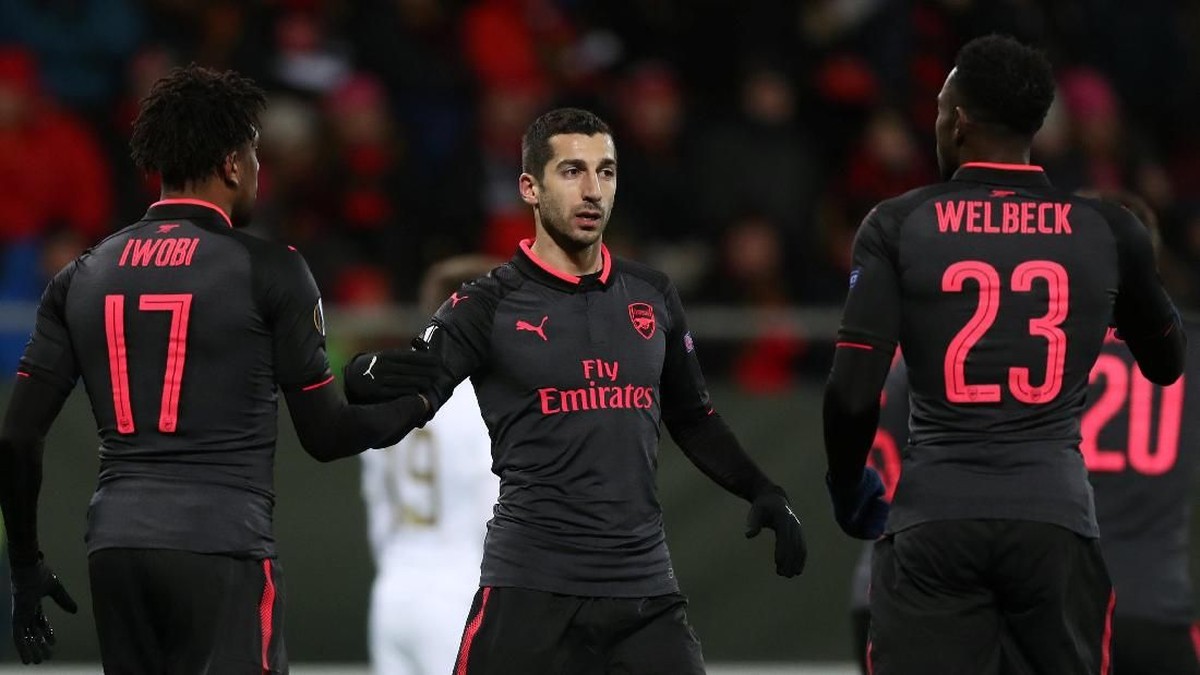 Pemain Arsenal, Henrikh Mkhitaryan. (Foto: Peter Cziborra/Action Images via Reuters)