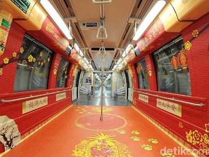 MRT di Singapura Ikut Rayakan Imlek, Begini Penampakannya