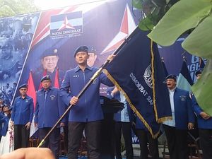 Pakai Seragam Demokrat, AHY Resmi Jadi Komandan Pemenangan Pemilu