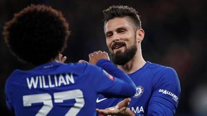 Foto: Willian-Giroud Cemerlang, Chelsea ke Delapan Besar Piala FA