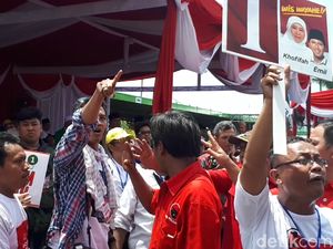 Pidato Gus Ipul-Puti Diwarnai Aksi Protes Pendukung Khofifah