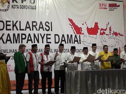 1 Paslon Pilwalkot Gorontalo Tak Hadiri Deklarasi Kampanye Damai