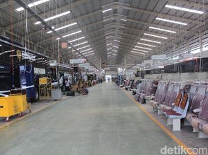 Bus yang Bakal Diekspor ke Bangladesh Mulai Diproduksi