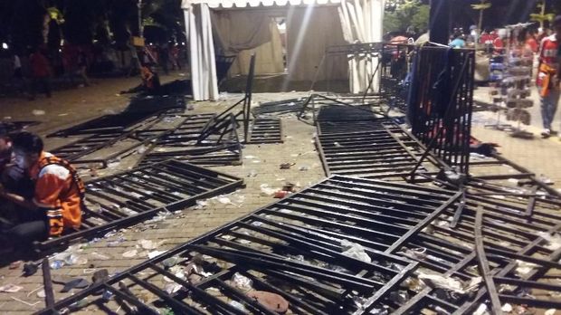 Penampakan Pagar Antrean Loket di GBK yang Juga Jadi Korban Suporter