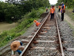 KA Sudah Bisa Melintas di Jalur yang Longsor di Grobogan