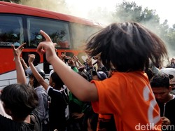 Momen Kedatangan Tim Persija di Balai Kota