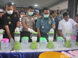 Barang Bukti Sabu 1,2 Kg Dimusnahkan di Lanudal Juanda