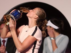 Kvitova Juara Usai Kalahkan Muguruza dalam Tiga Set