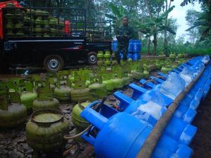 Lokasi Pengoplosan Gas di Bogor Digerebek TNI