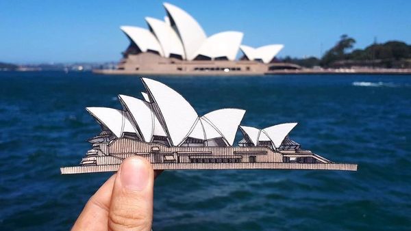 Foto: Traveler Ini Lukis Semua Tempat yang Dikunjungi