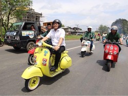 Ke Lubuk Linggau, Cak Imin Ikut Konvoi Vespa dan Coba Sop Dengkul