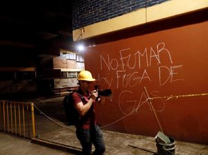 Foto: Ada Kebocoran Gas Pascagempa di Meksiko?