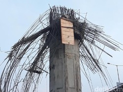 Video Lokasi Ambruknya Tiang Proyek Tol Becakayu