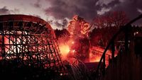 Foto: Dahsyat! Roller Coaster Pakai Efek Terbakar