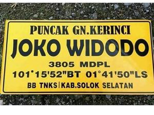 Kepala BBTNKS: Tidak Ada Perubahan Nama Puncak Kerinci