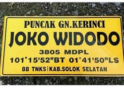 Kepala BBTNKS: Tidak Ada Perubahan Nama Puncak Kerinci