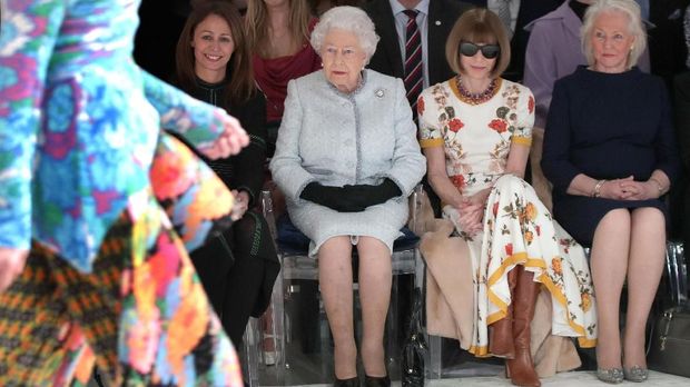 Kejutan Ratu Inggris di Barisan Depan 'London Fashion Week'