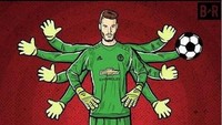 De Gea seakan mempunyai tangan sebanyak lima pasang. Pantas kalau antisipasinya bolanya begitu cekatan. (Foto: dok. Instagram)