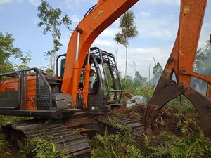 Lahan Gambut Terbakar di Siak, Polisi Turunkan Alat Berat