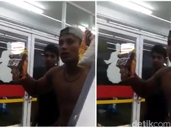 Seram, Aksi Pria Ancam Pegawai Minimarket Terekam Kamera Ponsel