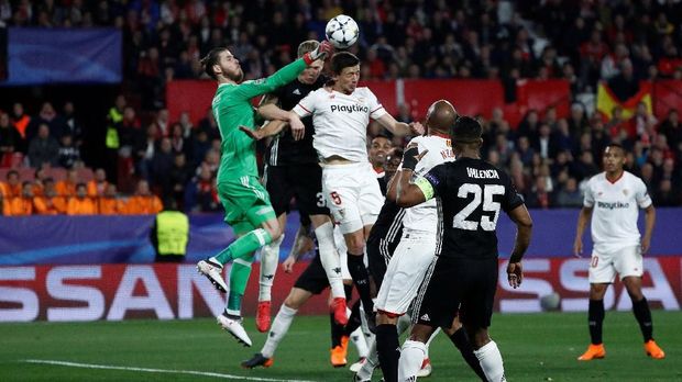 David de Gea tampil gemilang di laga lawan Sevilla.