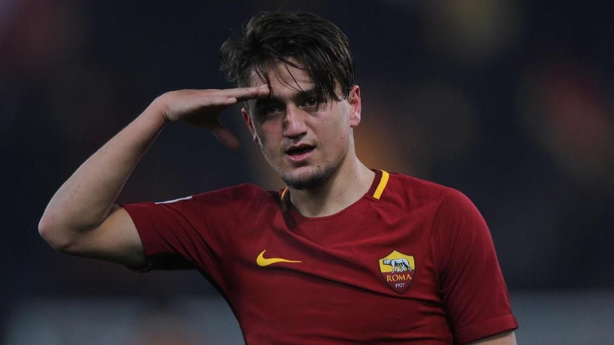 Cengiz Under.berperan besar membawa AS Roma menyingkirkan Barcelona (Foto: Paolo Bruno/Getty Images)